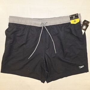 Speedo Men's Swim Trunks in Black and Gray XXL UPF 50+ NEW